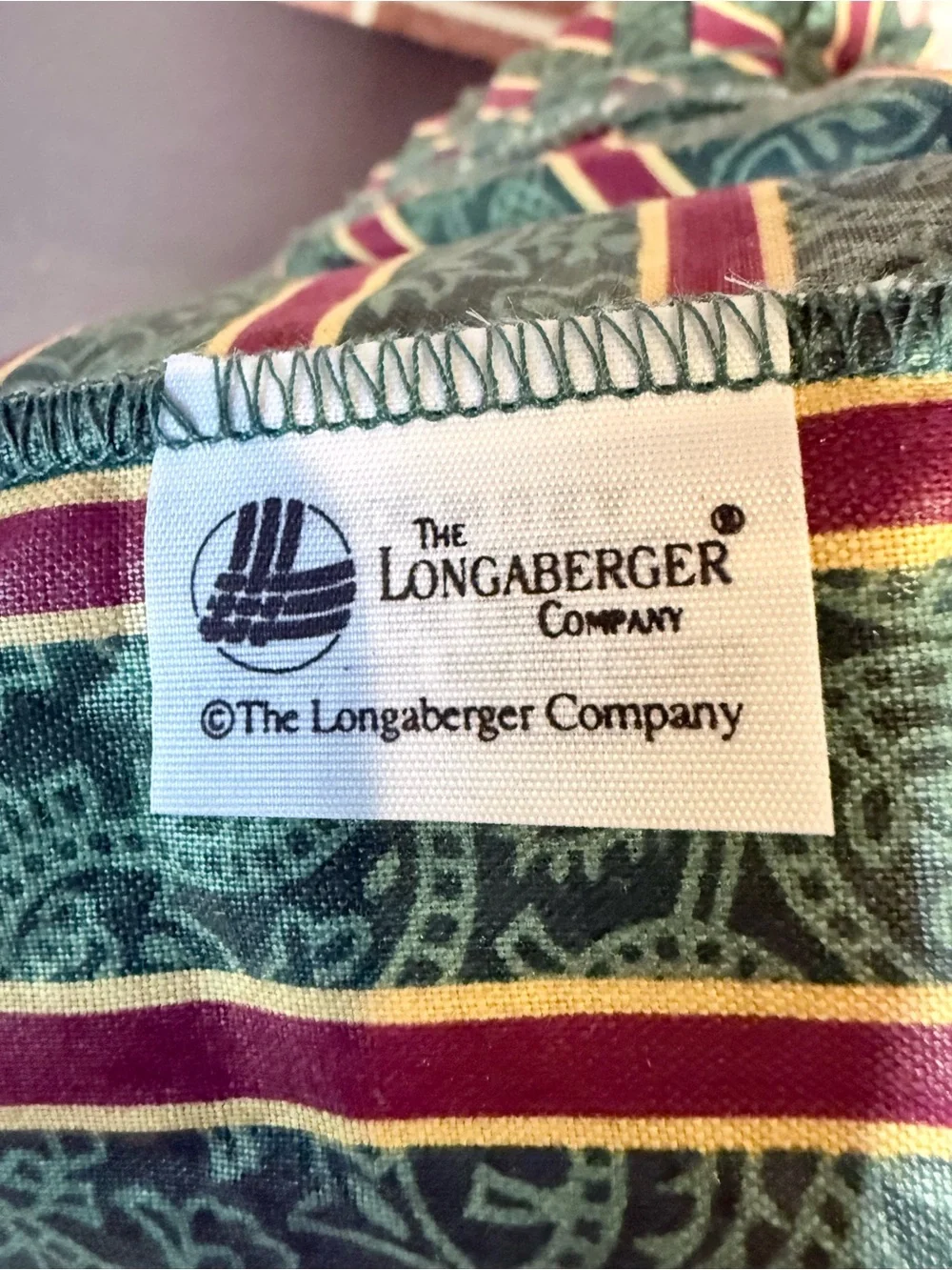 Longaberger Holiday Cheer Basket 1996- with Green Accent Christmas Collection